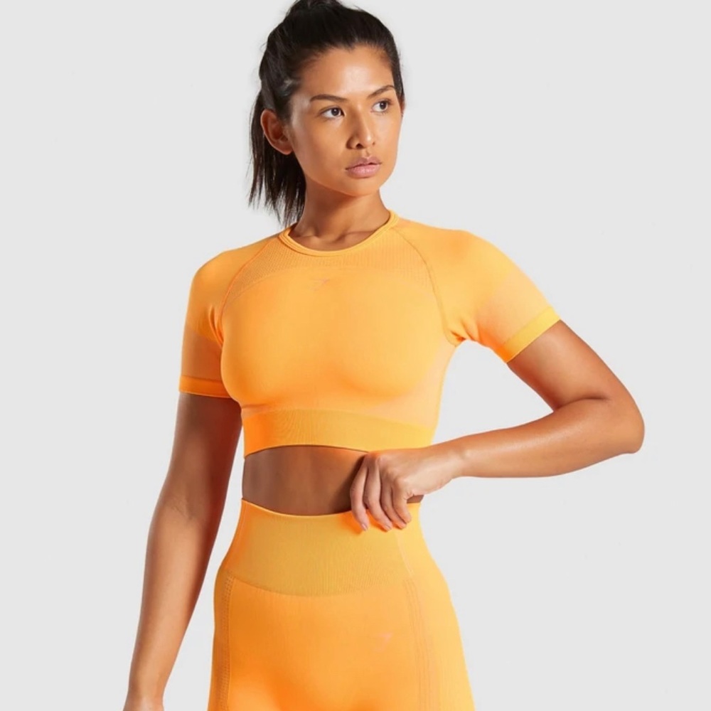 Gymshark Ultra Seamless Crop Top - Orange